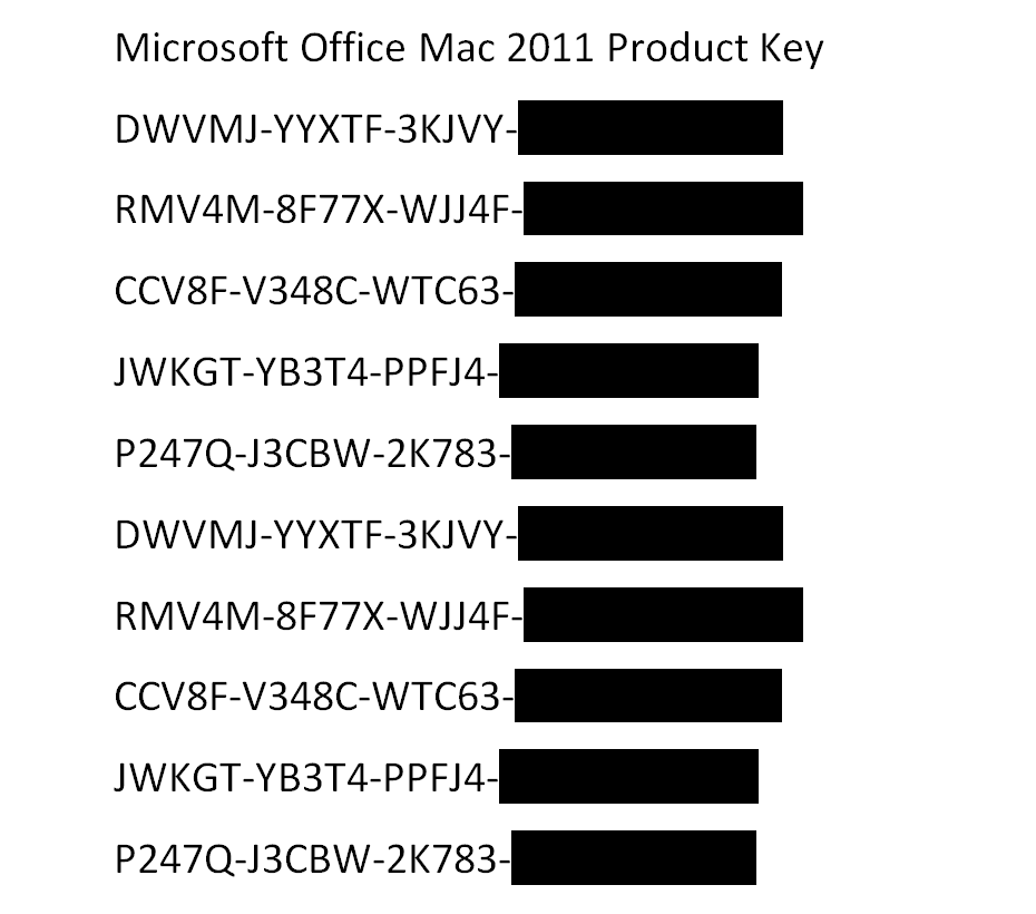 windows office key for mac